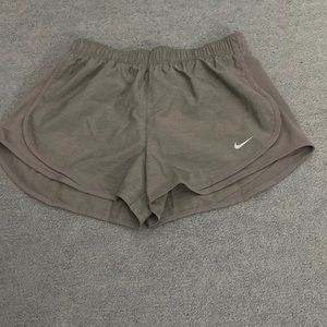 Gray nike track shorts